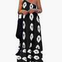 PRETTYGARDEN Women's Summer One Shoulder Maxi Dresses Printed Flowy Boho Beach Vacation Long Sundress XL