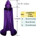 2 x LHJ Unisex Full Length Hooded Robe Cloak Long Velvet Cape Cosplay Costume