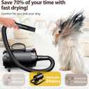 Dog Dryer Pet Hair Blower High Velocity for Grooming, Blow 3800W/5.2HP for Large Dogs Sechoir Pour Chien with Stepless Adjustable Speed, 4 Different Nozzles and Dog Brush,Black