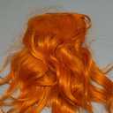 Wavy Wig With Bangs Women's Short Orange Wigs Curly Wavy Bob Synthetic Cosplay Wig for Girls Daily Use Halloween Wigs(12" Orange)