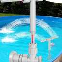Dual Spray Pool Fountain for Above and In-Ground Pools, 2025 Upgrade Retractable Height 360 Adjustable Adjustable Waterfall Sprinkler Fountain High-Pressure for Swimming Pool Spa Cooling, Grey (Gray)
