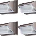 ledmo LED Wall Pack Light, 15840LM Super Bright Commercial Outdoor Floodlight, 5000K IP65 Waterproof Wallpack Business Security Lighting for Yard Barn Building 120W 4Pack No Photocell