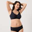 Wireless Hands-Free Pumping Bra, Adjustable with Extendable Straps and Hook Extender, Comfort Sleep Pumping & Nursing Bra (Black, XXXL)