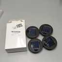 4 Pieces Replacement Solar Light Tops Outdoor Hanging Lantern Solar Light Parts Round Waterproof Decorative for Outdoor Hanging Lanterns, Warm(3.35 Inch in Diameter)