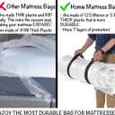 Mattress Vacuum Bag for Moving, Vacuum Seal Mattress Bag for Memory Foam or Inner Spring Mattresses, Compression and Storage for Returns, Leakproof Valve and Double Zip Seal (King)