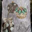 6 Pcs Christmas Chair Cover Set Stretch Dining Chair Back Covers Vintage Christmas Santa Claus Elk Slipcovers Farmhouse Removable Elastic Seat Protector for Xmas Party Kitchen Home Decor