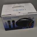 Karaoke Machine for Adults and Kids,Portable Bluetooth 2 Wireless Karaoke Microphone with Holder/USB/TF Card/AUX-in, IPX5 PA Speaker System for Home Party, Picnic,Car,Outdoor/Indoor-Red