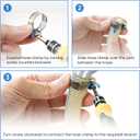 2 x TICONN 20PCS Hose Clamp Set - 5/8''1'' 304 Stainless Steel Worm Gear Hose Clamps for Pipe, Intercooler, Plumbing, Tube and Fuel Line