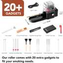 Cord-Free Automatic Cigarette Rolling Machine Electric Roller Cone Loader Machine, Filler Roller Packer for Preroll Cones, Pre Rolled Cigarette Tubes, with Removable Rolling Tray, Cigarette Holder Case