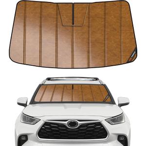 Windshield Sun Shade for Toyota Highlander & Highlander Hybrid 2020-2026 (NOT Grand Highlander), Custom Fit, 5th-Gen Cooling Design