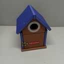 Kingsyard Recycled Plastic Bird House for Outdoors - Weatherproof Nesting Box with Clear View Panel & Predator Guard for Bluebird Wren Swallow Finch, Blue