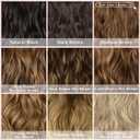 Hair Extensions for Women, 8PCS 16 Inch Dark Brown Clip in Hair Extensions, Synthetic Long Wavy Hairpieces for Women Full Head Thick