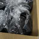 Lamosi 200 Pack Coffee Cup Lids for 10, 12, 16, 20, 24 oz Paper Cups, Disposable Plastic Cup Lids for Hot/Cold Drinking Cups, 3.54 Inches/90 mm Diameter - Black