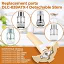 Replacement Parts DLC-839ATX-1 Compatible with Cuisinart 11 Cup Food Processors, Replacement Detachable Stem Compatible with DFP-11, DLC-2011, DLC-8S, DLC-8SY,DLC-2011CHBY,DLC-14,DFP-14BCNY