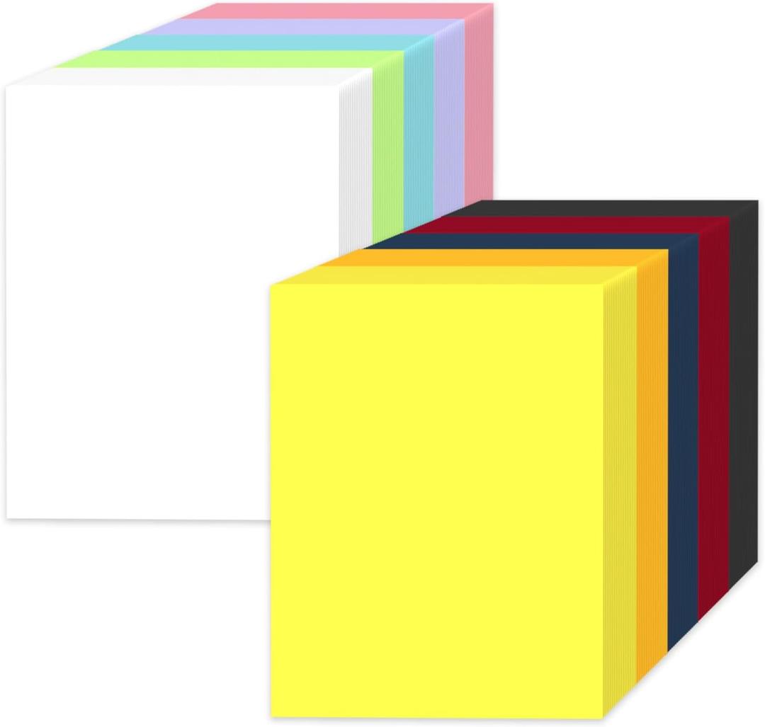 200 Sheets Vibrant Color Cardstock Paper 8.5 x 11 Premium Weight 200gsm 10 Assorted Colors Card Stock Paper DIY Crafts School Supplies Invitation Greeting Cards Printer Paper 8.5 x 11 Color Cardstock