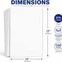11x17 Cardstock Paper 80lb 216gsm, 100 Sheets Matte White Heavyweight - Tabloid Paper Thick, Ledger Paper, Inkjet & Laser Printer Compatible - Flyers, Presentation Posters, Menus, Brochures
