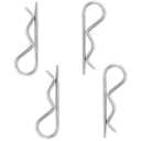 4 x RUIAN 4PCS 304 Stainless Steel Hardware Pins Cotter Pins R Clip Large Spring Retaining for Trailer Tractors Mower Carts Truck Pin Clip