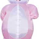 Easter Bunny Costume Adult Rabbit Party Blow Up Costumes for Halloween Party (Pink)