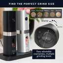 Home Hero Electric Salt and Pepper Grinder Set - Automatic Salt and Pepper Grinder Set Rechargeable. Electronic Salt and Pepper Shakers with LED Light, Electric Pepper & Salt Grinder, Set of 2