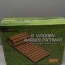 RELIANCER 8' Wooden Garden Pathway,Outdoor Roll Out Cedar Straight Walkway,Patio Path Decorative Garden Boardwalk Walkways,Weather-Resistant Roll Up Beach Wood Road Floor,Wedding Party Pathways