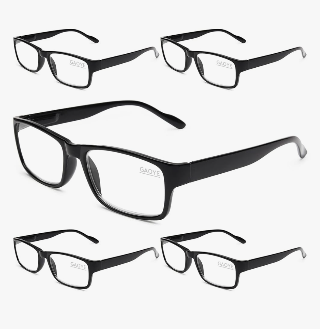 Gaoye Professional Reading Glasses for All Day - Computer Readers with Blue Light Protection - Value Pack