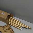 TONIAL Gold Double Curtain Rods for Windows, 72-150 Inch, Simple Finials1" Diameter, 33lbs Weight Capacity, Heavy Duty Dual Curtain Rods, Adjustable for Windows 60-146 Inch, for Living Room