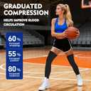 Thigh High Medical Compression Stockings For Women & Men,15-20 mmHg Thigh High Compression Socks,Firm Graduated Support Hose with Silicone Dot Band-Ideal for DVT,Varicose Veins,Edema,Swelling (Medium, Open Toe Black)