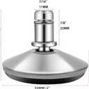 Bell Glides Replacement Office Chair Swivel Caster Wheels to Fixed Stationary CastorsAdjustable Castor Low Profile Stool with Separate Self Adhesive Felt Pads Black 5pcs Silver