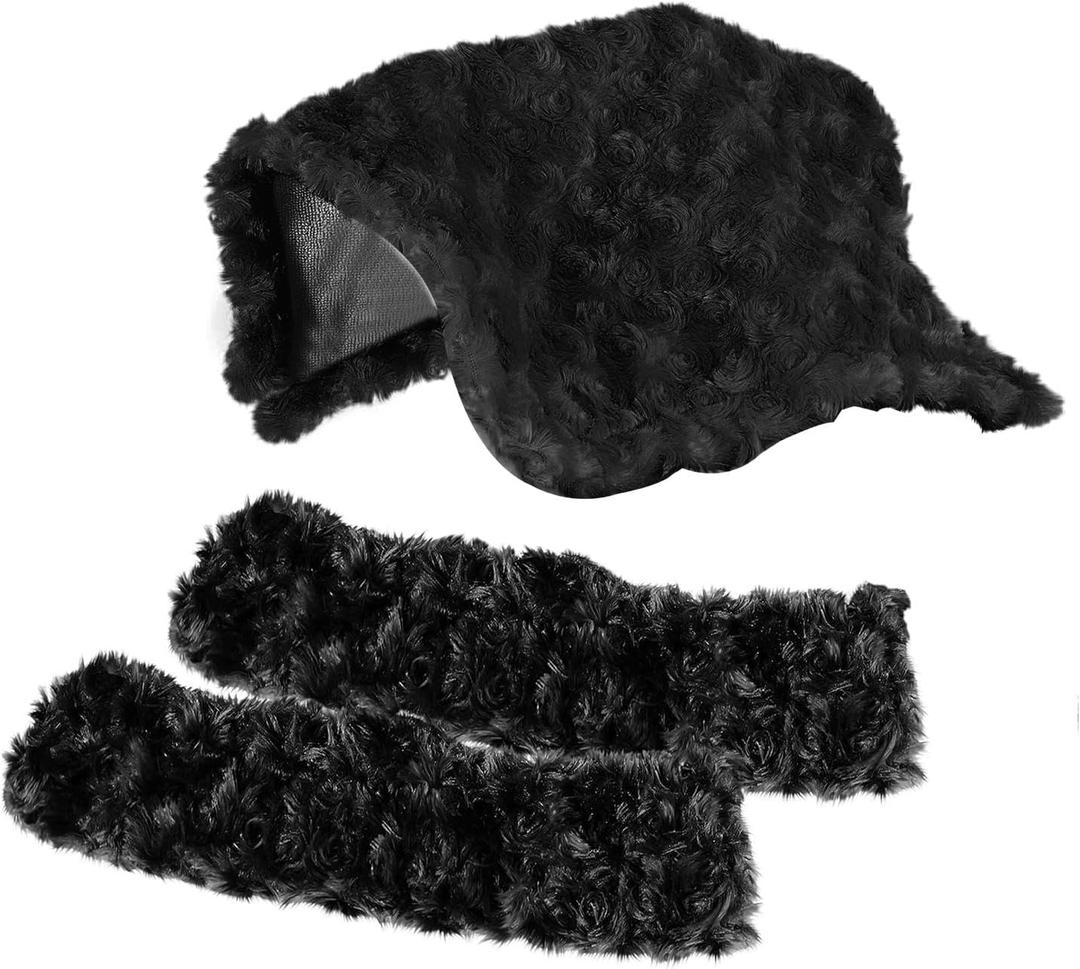 2Pcs Ice Skate Covers Skating Guards Skating Covers for Training (Black, L)