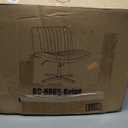 FDW Criss Cross Chair Armless Cross Legged Office Desk Chair Adjustable Swivel Ergonomic Desk Chair No Wheels U Shaped Backrest with Wide Seat Native Sponge Computer Task Vanity Chair for Home Office (Beige)