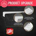 CLT Shelf Bracket( White) , 8 Quarter Inch (1/5") Thick- Max Load: 220 lb Rustic Industrial Modern Farmhouse Heavy Duty Corner Brace Joint Right Angle Bracket for DIY Table Bench, Pack of 6