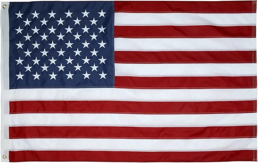 Sheface American Flag 4x6 Ft - American US Flag with Embroidered Stars, Sewn Stripes, Brass Grommets Long Lasting Oxford Bulit Banner for Outdoor Use