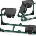 Ergonomic Knee Seat, Foldable 2-in-1 Garden Kneeler and Seat, with Adjustable Kneeling Pad and Soft Seat Cushion, Supports Up to 350 LBS