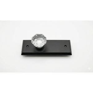  Passage Side plate Door Crystal Old Town Knob Matte Black