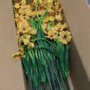 20 Bundles Artificial Flowers for Outdoors, UV Resistant Fake Flower with Plastic Plants, Faux Silk Flowers for Outdoor Planters , Fake Realistic Plant for Outside Front Porch Patio Decor-Yellow