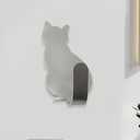 3pcs Cute Cat Shape Sticky Hooks Wall Mounted, Cartoon Free Punching Utility Hooks, Household Space Saving Storage Organizer for Entryway, Bathroom, Bedroom, Home, Dorm - Silvery