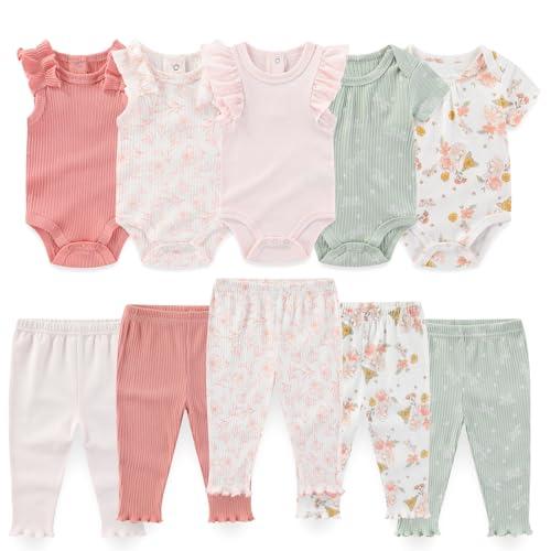 falianni Baby Boy Girl 5 Piece Combined Type Clothing  Pants Set Home Outdoor Infant Clothes 3M