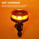 1Pcs Led Beacon Light Yellow Strobe Lights with I Shape Metal Bracket for Trucks 12V 24V Orange Beacon Light Rotating Beacon with 6 Modes