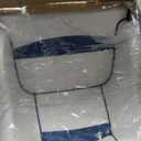 Seamander Pontoon Captains Bucket Boat Seat,Injection Molded Plastic Frame, Plush Foam Padding, Marine Grade Vinyl, 5x5 or 5x12 inch Mounting Pattern (White/Pacific Blue)