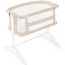 Baby Delight Beside Me Serenity Bassinet | Lightweight Bedside Sleeper & Baby Bassinet | 7-Position Height Adjustment | 100% GOTS Certified Organic Cotton Fabric | Organic Oat