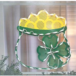 MUDHEN Impact Innovations St. Patrick's Day Lighted Window Decoration Pot of Gold
