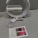 Smart LED Table Lamp, 4-in-1 Wireless Charger, Night Light, Alarm Clock, and Bluetooth Speaker with App Control for Bedroom, Office, and Home Decor (Black)