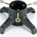 Huwena Christmas Tree Stand for Live Trees, Real Xmas Tree Holder Base Cast Iron, Supports up to 8ft, 4-Inch Diameter, 120lb Weight Capacity for Christmas Rustic Decoration (Classic Style)