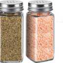 Glass Salt and Pepper Shakers Set Large,DWTS DANWEITESI Farmhouse Salt and Pepper Shakers Cute with Stainless Steel Lid-Large Spice Jars,Clear to Know When to Fill,Cute Farmhouse Kitchen
