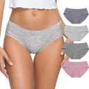Wealurre Cotton Bikini Women's Breathable Panties Seamless Comfort Underwear S