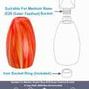 Oval Art Glass Lamp Shade Only Glass Light Cover Replacement for Kitchen Island replacement glass shades for Mini Pendant Ceiling Lights Chandelier Red and Orange