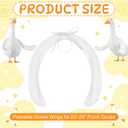 3 x Booson 2 Pcs Poseable Goose Wings Porch Lawn Goose Clothes Downy Swinging Goose Outfit Accessories for 23"- 28" Outdoor Patio Yard Lawn Art Decoration
