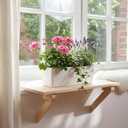 Colingmill Window Sill Plant Shelf 23.6 x 11 Inch Adjustable Window Sill Extender for Indoor Plants Shelf Cat Perch Easy Installation Without Damage for Micro Greens Seed Starter Pots Herb Planters
