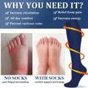 Sooverki Compression Socks for Women and Men Circulation (3/4 Pairs) is Best Support for Running Athletic Cycling Hiking (S)