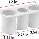 JackCubeDesign Wall Mount Hair Dryer Holder Hair Styling Product Care Tool Organizer Bath Supplies Accessories Tray Stand Storage Bathroom Steel (White) MK470A